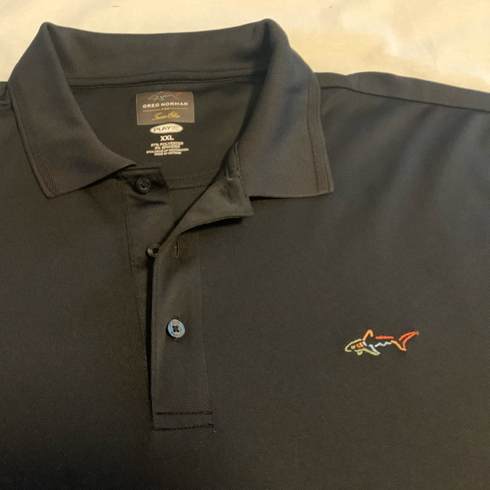 Greg Norman Collection Black Polo Shirt - Picture 2 of 6